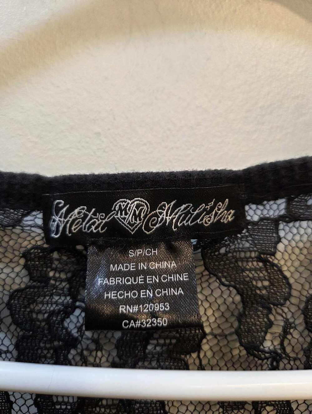 Metal Mulisha Black Lace Long Sleeve Top Small - Picture 4 of 6
